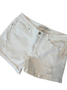 UNIVERSAL THREAD White Distressed Jeans Shorts Size 14